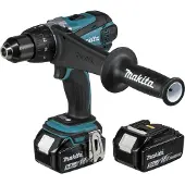 Makita DDF458RTJ - Borr - sladdlös - 2 hastigheter - nyckellös chuck 13 mm - 91 N·m - 2 batterier - 18 V