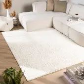 FRAAI Skandinavisk matta | Lova Maze gräddvit hos Volero | 140x200 cm | Polyester | Enfärgad | Rektangulär | Hög lugg