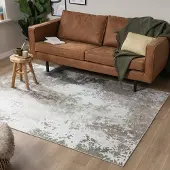 FRAAI Modern matta | Sarge grön hos Volero | 120x170 cm | Polyester | Abstrakt | Rektangulär | Plattvävd