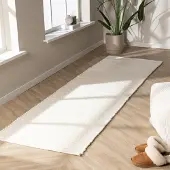 NATURL. Löpare i ull | Feline vit hos Volero | 60x200 cm | Ull | Enfärgad | Löpare | Plattvävd