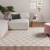 FRAAI Retromatta | Gambit gräddvit/vit hos Volero | 230x330 cm | Bomull | Symmetrisk | Rektangulär | Hög lugg