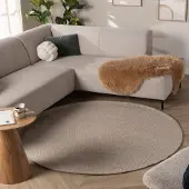 NATURL. Rund ullmatta | Bliss gräddvit/vit hos Volero | Ø 80 cm | Ull | Enfärgad | Rund | Plattvävd