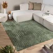 FRAAI Skandinavisk matta | Lova Arches grön hos Volero | 80x150cm | Polyester | Enfärgad | Rektangulär | Hög lugg