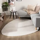 NATURL. Tvättbar matta | Cozy Pebble gräddvit hos Volero | 160x230cm | Polyester | Enfärgad | Oregelbunden form | Låg lugg