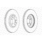FERODO Bromsskivor DDF1880C fram, ventilerad, 2 Stycke