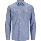 Jack & Jones Sheridan Linen Blend Plus Size Skjorta Med Långa ärmar