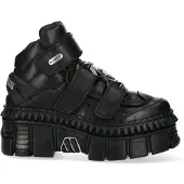 New rock metalliska läderstövlar med ankel - WALL285-S3