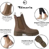 Tamaris Ankelboots mörkbeige