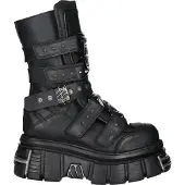 New rock Goth plattform läderstövlar-M-MET422-S1