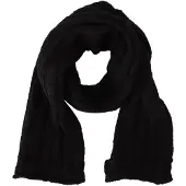 Dolce&Gabbana Damernas Svarta Jungfruull Stickad Unisex Värmande Sjal Scarf