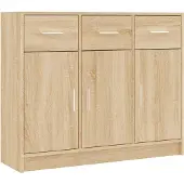 vidaXL Skåp, Sonoma Ek, 91x28x75 cm, träbaserat material