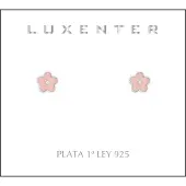 Luxenter 925 Sterling Silver rodiumpläterade örhängen - Blomma