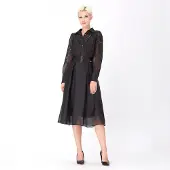 Smart & Joy Utsvängd kjol i organza och satin