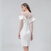 Smart & Joy Bodyconklänning med bardotringning i jersey och tyll