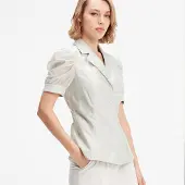 Smart & Joy Kortärmad blus i organza