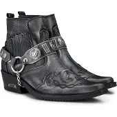 Infinity Leather Herr Grey Snakeskin Winklepicker Cowboy Läder Ankelkängor
