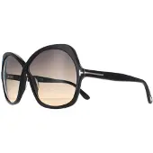 Tom Ford Butterfly Dam Glänsande Svart Rök Gradient Rosemin FT1013
