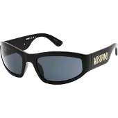 Moschino Grey Lens Bold Logo Svarta Solglasögon