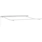 vidaXL Utfällbar markis Randig Orange och Brunt 300 x 250 cm