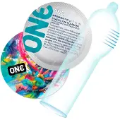 One Pleasure Plus - kondom med inre ribbor - 12 st