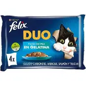 Purina Felix Fantastic Duo Delikatessfisk 4x85g Kattsnack 12 Enheter