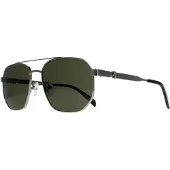 Alexander McQueen Aviator Unisex Silver Grön AM0458S