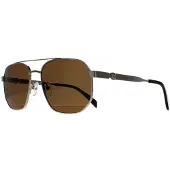 Alexander McQueen Aviator Unisex Guld Brun AM0458S