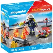 Playmobil Action Hjältar - Brandman... - 71826 - 42 Delar - - One Size - Leksaksfigur