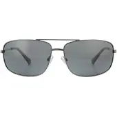 Polaroid Rectangle Mens Dark Ruthenium Grey Polariserade solglasögon