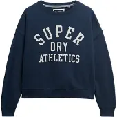 Superdry Sweatshirt 'Athletic Essentials' marinblå / vit
