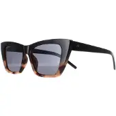 Montana Cat Eye Dam Shiny Black Smoke Polarized MP64