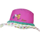 Playshoes Hatt 'Die Maus' karamell / petrol / neonrosa / vit