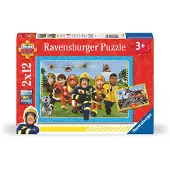 Ravensburger Pussel - 2x12 Delar - BrandmanSam - - One Size - Pussel