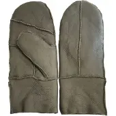 Infinity Leather Womens Green Genuine Real Sheepskin Leather Mittens Warm Gloves