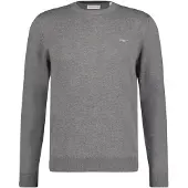 Gant för män. 8030561 Classic Cotton Crewneck Pullover Grå (XL), Casual, Bomull