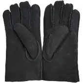 Infinity Leather Mens Black Luxury Sheepskin Suede Leather Gloves
