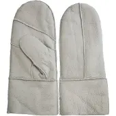 Infinity Leather Womens Grey Genuine Real Sheepskin Leather Mittens Warm Gloves