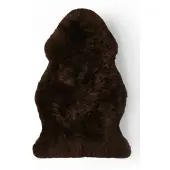 Infinity Leather Äkta chokladbrunt fårskinn Silkeslen naturlig mjuk fluffig ullmatta