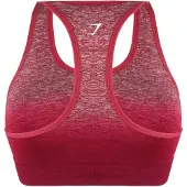 Gymshark Seamless Womens Ombre Burgundy Sport-BH