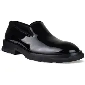 Alexander McQueen Slip-On Tread Loafers Svart