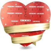 MYC Paris Surprise Heart Adventskalender - 14 juveler - Guld och Kristall