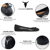 Windsor Smith Black Leather Bellarina Mocassin Flat Shoes - Babydoll