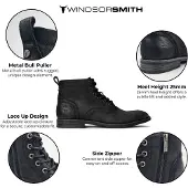 Windsor Smith Windsorsmith Black Leather Casual Desert Boots - Sebastien
