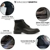 Windsor Smith Windsorsmith Black Leather Casual Chelsea Boots - Beau
