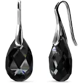 MYC Paris Teardrop Hook Örhängen - Silver och Svart