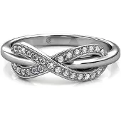 MYC Paris Trist Ring - Silver och Kristall