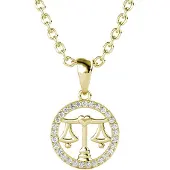 MYC Paris Libra Zodiac hängen - guld och kristall