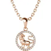 MYC Paris Leo Zodiac Hängen - Rose Gold och Crystal