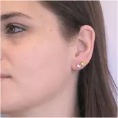 MYC Paris Födelsesten novemberörhängen - silver och gult
