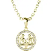 MYC Paris Gemini Zodiac hängen - guld och kristall